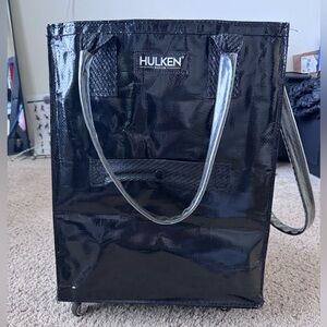 HULKEN Medium Signature Rolling Black Tote Bag